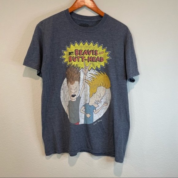 Beavis & Butthead Other - Beavis & Butthead Distressed Head Bang Graphic Tee